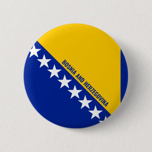 Bosnia and Herzegovina Flag Cute Patriotic 6 Cm Round Badge