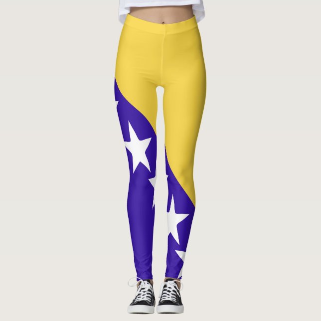 Bosnia and Herzegovina Flag Emblem Leggings (Front)