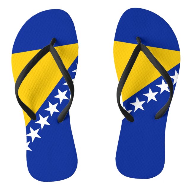 Bosnia and Herzegovina Flag Flip Flops (Footbed)
