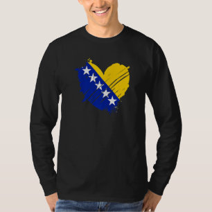 Bosnia and Herzegovina Flag I love Bosnia DNA Gift T-Shirt