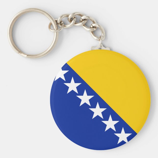 Bosnia and Herzegovina Flag Key Ring (Front)