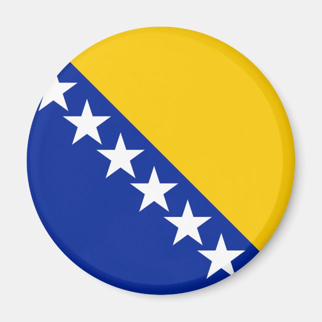 Bosnia and Herzegovina Flag Magnet (Front)