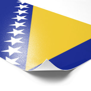 Bosnia and Herzegovina flag Photo Print