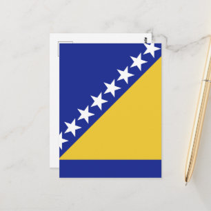 Bosnia and Herzegovina flag Postcard