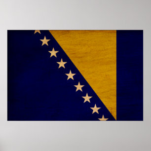 Bosnia and Herzegovina Flag Poster