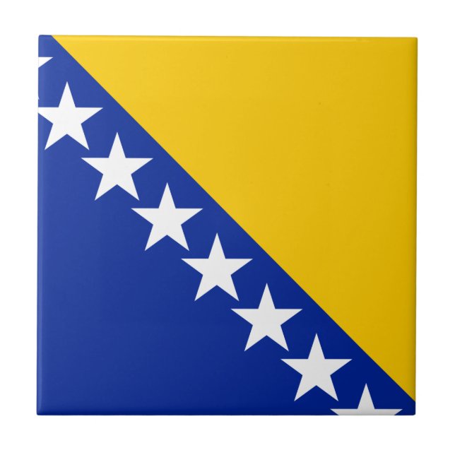 Bosnia and Herzegovina Flag Tile (Front)
