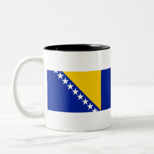 Bosnia and Herzegovina Flag Two-Tone Coffee Mug