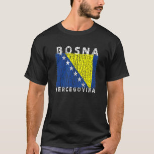 Bosnia and Herzegovina Flag Used Look  For Bosnian T-Shirt