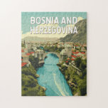 Bosnia and Herzegovina Illustration Travel Art Jigsaw Puzzle<br><div class="desc">Bosnia and Herzegovina vector artwork design. Bosnia and Herzegovina,  a hidden gem in the Balkans,  is known for its historic cities,  stunning landscapes,  and rich cultural heritage</div>