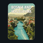 Bosnia and Herzegovina Illustration Travel Art Magnet<br><div class="desc">Bosnia and Herzegovina vector artwork design. Bosnia and Herzegovina,  a hidden gem in the Balkans,  is known for its historic cities,  stunning landscapes,  and rich cultural heritage</div>