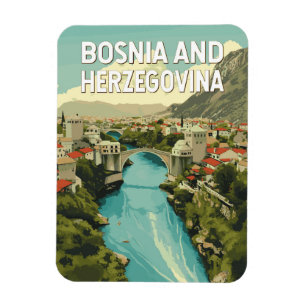 Bosnia and Herzegovina Illustration Travel Art Magnet