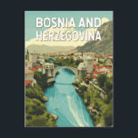 Bosnia and Herzegovina Illustration Travel Art Postcard<br><div class="desc">Bosnia and Herzegovina vector artwork design. Bosnia and Herzegovina,  a hidden gem in the Balkans,  is known for its historic cities,  stunning landscapes,  and rich cultural heritage</div>