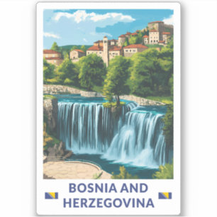 Bosnia and Herzegovina Jajce Illustration Art