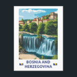 Bosnia and Herzegovina Jajce Illustration Art Postcard<br><div class="desc">Bosnia and Herzegovina vector artwork design. Bosnia and Herzegovina,  a hidden gem in the Balkans,  is known for its historic cities,  stunning landscapes,  and rich cultural heritage</div>