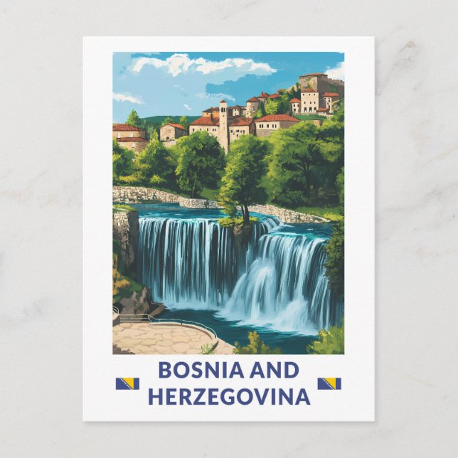 Bosnia and Herzegovina Jajce Illustration Art Postcard (Front)