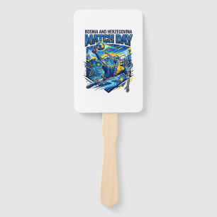 Bosnia and Herzegovina Match Day Skeleton Striker Hand Fan