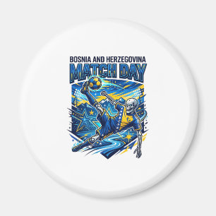Bosnia and Herzegovina Match Day Skeleton Striker  Magnet