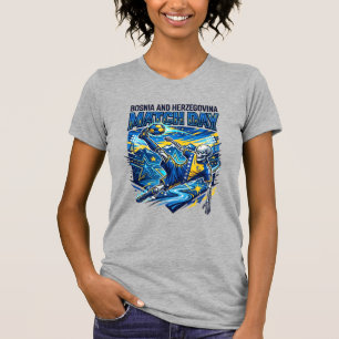 Bosnia and Herzegovina Match Day Skeleton Striker  T-Shirt