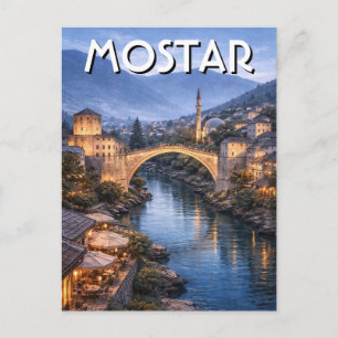  Bosnia and Herzegovina Mostar Travel Postcard