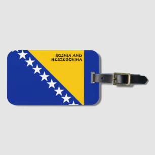 Bosnia and Herzegovina National Flag Patriotic Luggage Tag