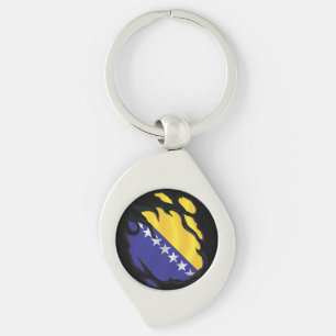 Bosnia And Herzegovina Ripped Flag Key Ring