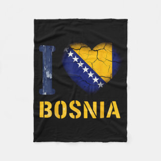 Bosnia And Herzegovina Roots Bosnian Flag Fleece Blanket