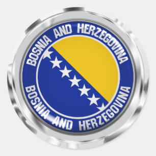 Bosnia and Herzegovina Round Emblem Classic Round Sticker