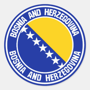 Bosnia and Herzegovina Round Emblem Classic Round Sticker