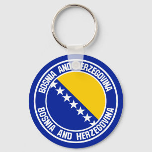 Bosnia and Herzegovina Round Emblem Key Ring