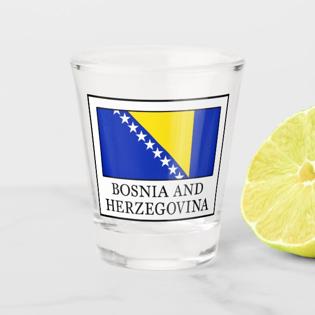 Bosnia and Herzegovina Shot Glass (Front)