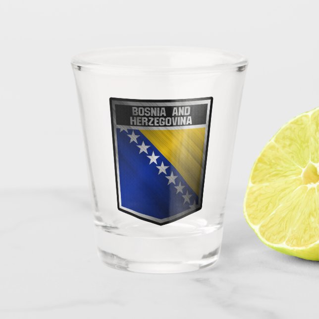 Bosnia and Herzegovina Shot Glass (Front)