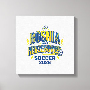 Bosnia and Herzegovina Soccer 2026 Soccer Bold Cou Canvas Print