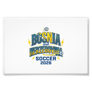 Bosnia and Herzegovina Soccer 2026 Soccer Bold Cou Photo Print