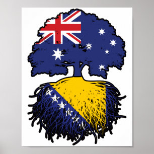 Bosnia Bosnian Australian Australia Tree Roots Poster