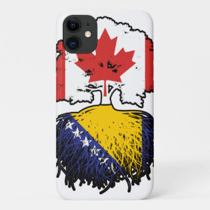 Bosnia Bosnian Canadian Canada Tree Roots Flag iPhone 11 Case