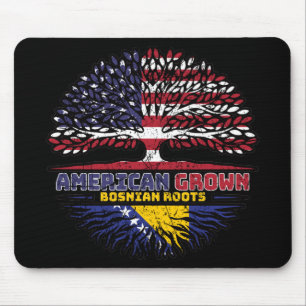 Bosnia Bosnian US American USA United States Tree Mouse Mat