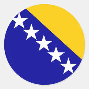 bosnia emblem classic round sticker