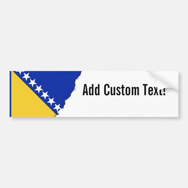 Bosnia Flag Bumper Sticker (Front)