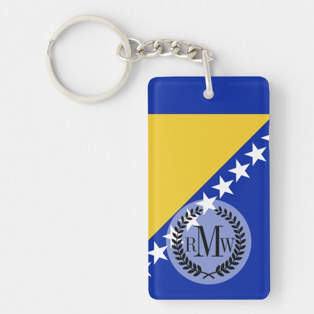 Bosnia Flag Key Ring (Front)