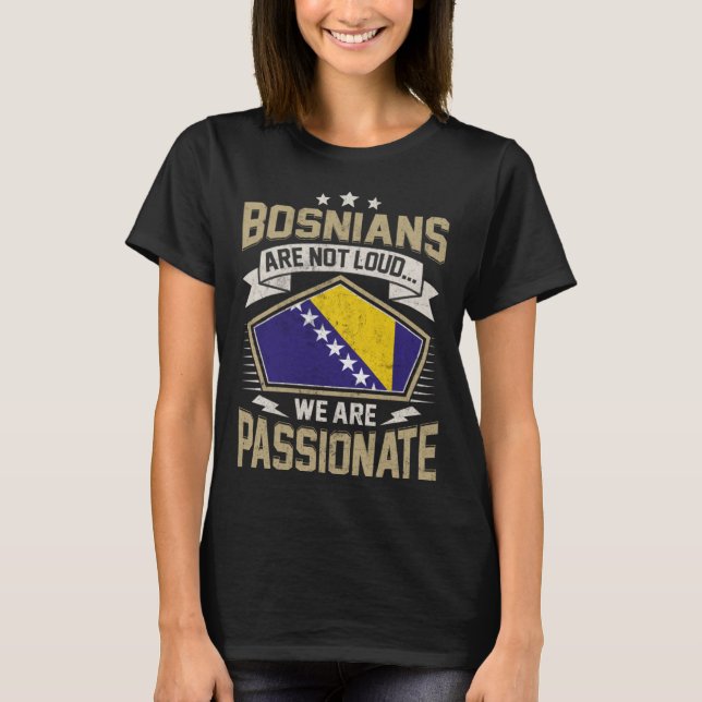 Bosnia Flag Passionate Bosnians Girls & Women T-Shirt (Front)