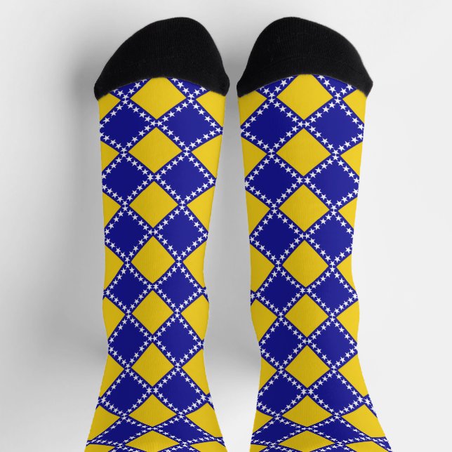 Bosnia flag pattern socks (Top)