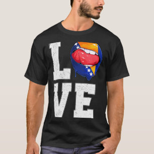 Bosnia Flag Soccer Fan Love Bosnian T Shirt