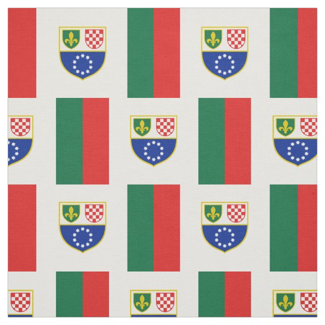 Bosnia Herzegovina Federation Flag Fabric (Swatch)