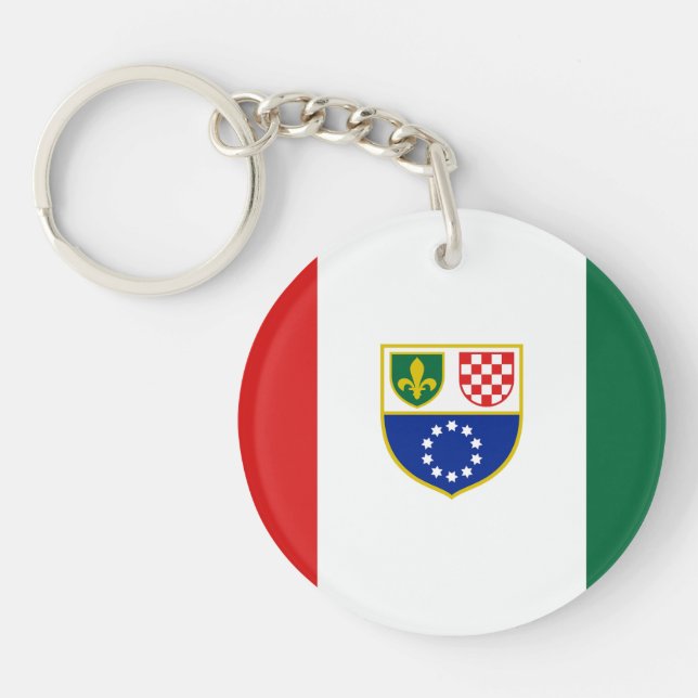 Bosnia Herzegovina Federation Flag Key Ring (Front)