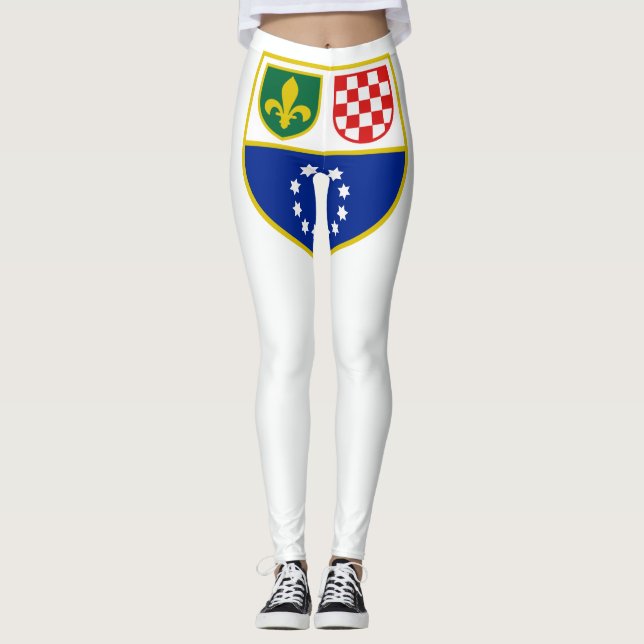 Bosnia Herzegovina Federation Flag Leggings (Front)