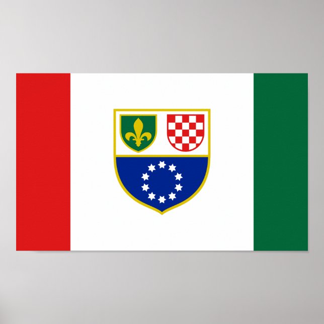 Bosnia Herzegovina Federation Flag Poster (Front)