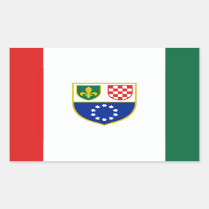 Bosnia Herzegovina Federation Flag Rectangular Sticker
