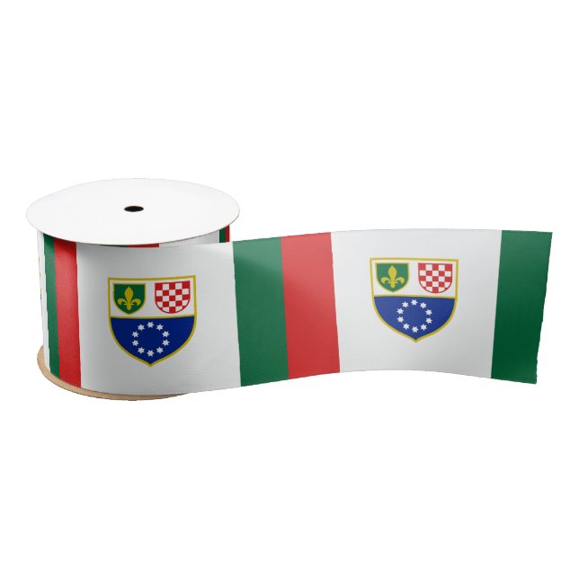 Bosnia Herzegovina Federation Flag Satin Ribbon (Spool)