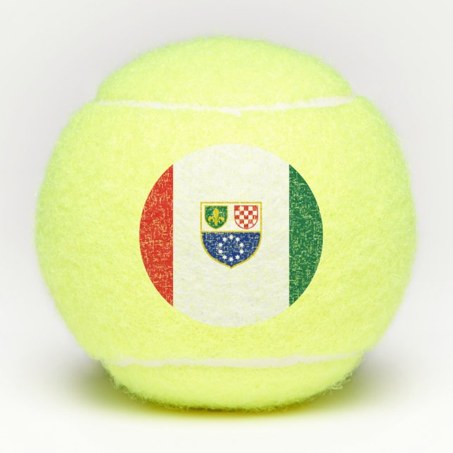 Bosnia Herzegovina Federation Flag Tennis Balls (Front)
