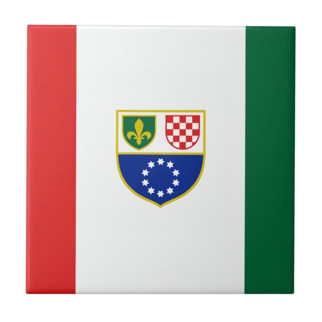 Bosnia Herzegovina Federation Flag Tile (Front)